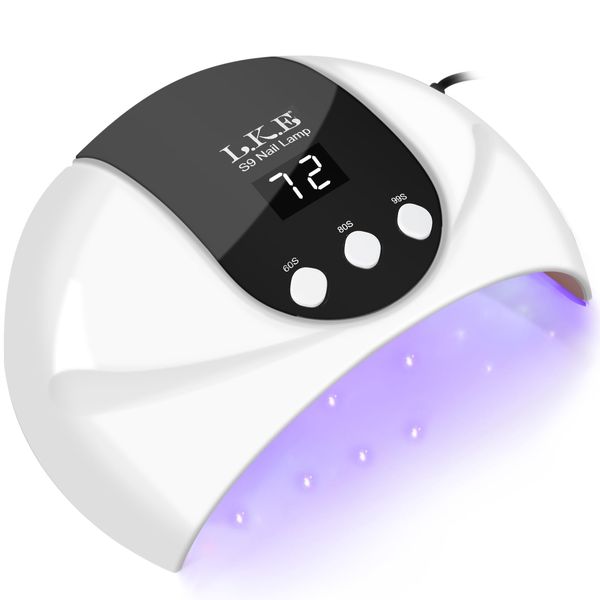 UV Nail Lamp, 54W UV Lamps for Gel Nails Nail Dryers Nail UV Lamp Led Nail Lamp with 3 Timer, Auto Sensor, LCD Screen, USB Plug Gel Nail Nail Dryer, Led Gel Nail Lamp Curing Lamp for Home Salon