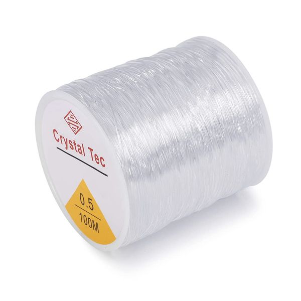 OBSEDE 0.5mm Elastic Cord Beading Threads Stretch String Fibre Crafting Cords for Jewelry Making