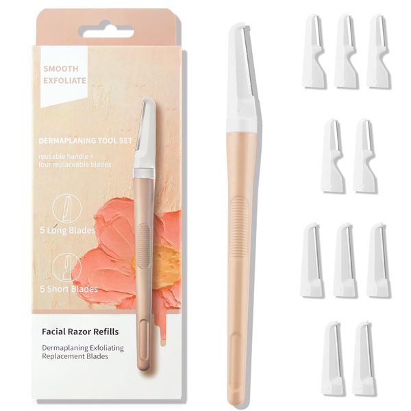 Leipple Augenbrauen-Rasierer Augenbrauen-Trimmer Tragbare Augenbrauen-Gesichts-Rasierer Trimmer Gesichtshaar-Rasierer Augenbrauen-Entferner Exfoliating Dermaplaning-Werkzeug für Frauen und Männer