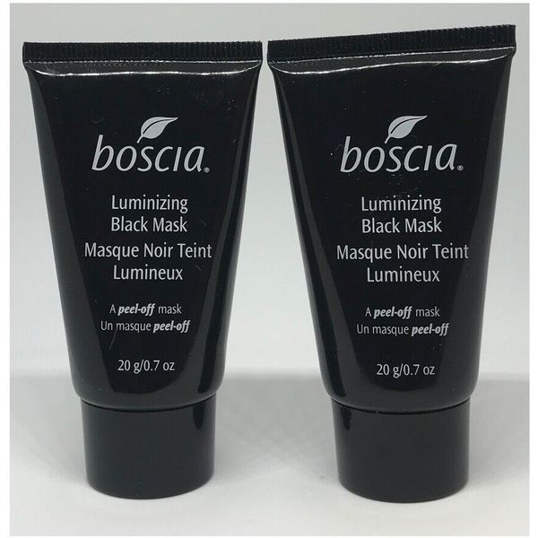 2 BOSCIA Luminizing Black MASK Travel Size .7 oz each