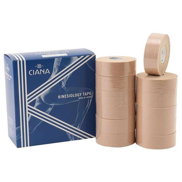 Ciana, Made in Japan, Siana Kinesio Logy Tape (Width 1.0 inches (2.5 cm) x Length 16.4 ft (5 m), 12 Rolls