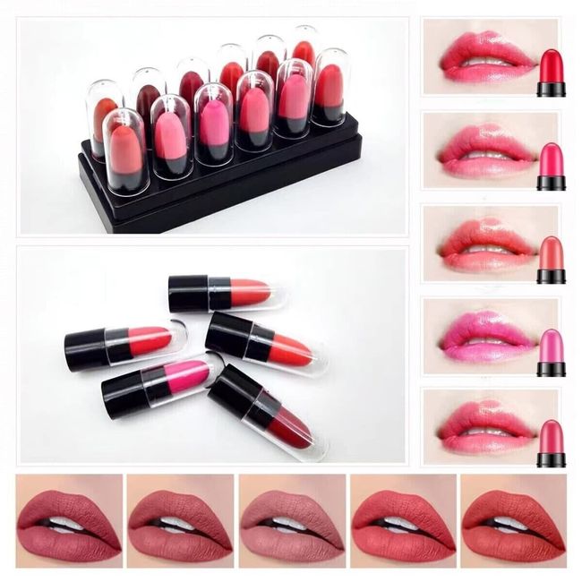 12 Pcs L�Piz Labial Larga Duracion Pintalabios Magico De 24H Duracion Origina