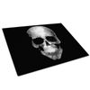 Black White Skull Glass Chopping Board Kitchen Worktop Saver Protector