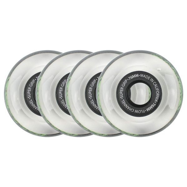 Labeda Slime Roller Hockey Wheels 76mm X-Soft (76A) 4-Pack Black
