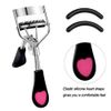 Pinkiou Eyelash Curler with Comb Fit All Eye Shape Curved Eyelash Curlers for Women Make Up Natural and Long Lasting Eye Lash Curler False Lashes Accessory - Black
