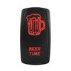 Bright Light Powersports - Laser Rocker Switch - Beer TIME- Universal On/Off - 12 Volt (RED)