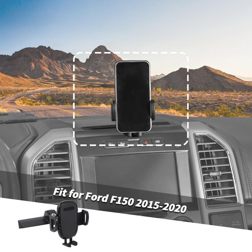 Jimen for F150 Cell Phone Mount, Upgraded Dash Phone Holder Compatible with Ford F150 2015-2020