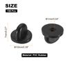 sourcing map 150 Pcs Rubber Pin Backs Locking, Locking Pin Backs Replacement with Storage Case for Hat Badge Craft Making, Black
