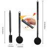 Adjustable Long Handle Bath Body Brush, Telescopic Silicone Shower Back Scrubber