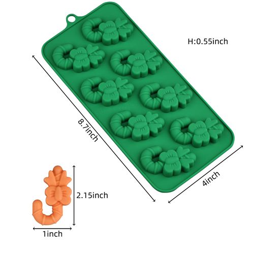 EDUEE Christmas Chocolate Molds Silicone Christmas Cane Candy Molds 3pcs for Resin, Ice Cube, Soap, Cake Topper(2.15 x 1inch)