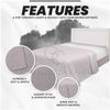 Anti Wrinkle Plain Dyed Flat Sheet- Non Iron Bedding Double Bed Set- Easy Care Polycotton Bed Sheets-Grey