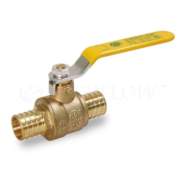 1 Inch Brass Full Port PEX Barb Ball Valve Water Shut Off Drain Pipe Fittings US