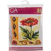 Collection d'Art Cross Stitch Cushion: Valiant Poppy
