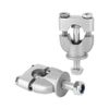 FTVOGUE Universal Motorcycle Handlebar Riser, 22mm, Silver Metal, 1 Pair