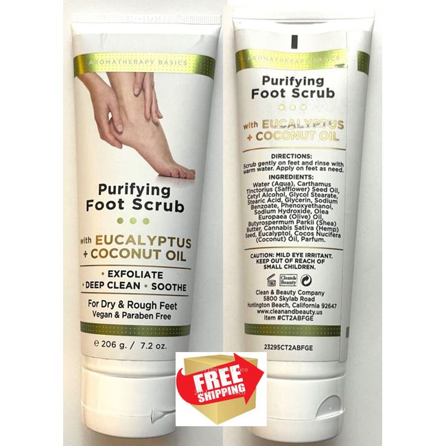 Purifying Foot Scrub w/ Eucalyptus  & Coconut oil