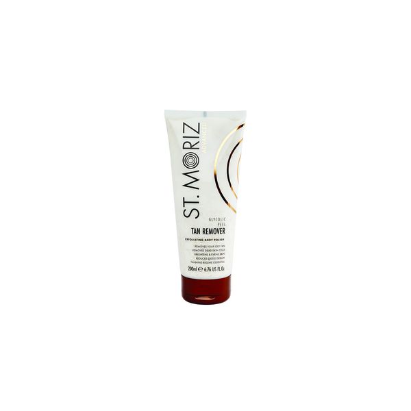 St Moriz Advanced Glycolic Peel Tan Remover | Exfoliating Fake Tan Remover Scrub with Glycolic & Salicylic Acid | Removes Old, Faded Tan | 200ml