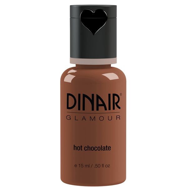 Dinair Airbrush Makeup Foundation | Hot Chocolate | GLAMOUR: Natural, Light coverage, Matte 1/2 oz.