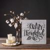 Crazy Thankful Stencil - Durable for Festive Fall Imagery, Thankful Stencil