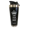 Double Walled Vacuum Flask for Hot and Cold Drinks NHS (Black/Silver)