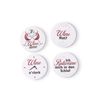 NICI 46495 Set of 4 Wine Time Magnets Diameter 32 mm