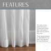 Elrene Single Panel Window Curtain Drape, Polyester, White, 52" x95\
