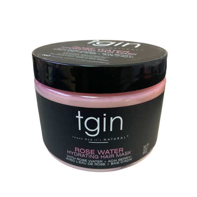 TGIN Thank God It's Natural Rose Water W/ Acai Berry Hydrating Hair Mask 12 Oz.