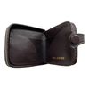 Lorenz Men's Leather Square Tray Coin Purse with Section for Notes - Dark Brown