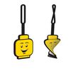 Lego Face Luggage Tag