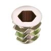 sourcing map Threaded Insert Nut Zinc Alloy Hexagon Socket M5 Internal Thread 10 mm Long Pack of 50