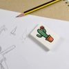 2 x 45mm 'One Flower Cactus' Erasers/Rubbers (ER00042859)