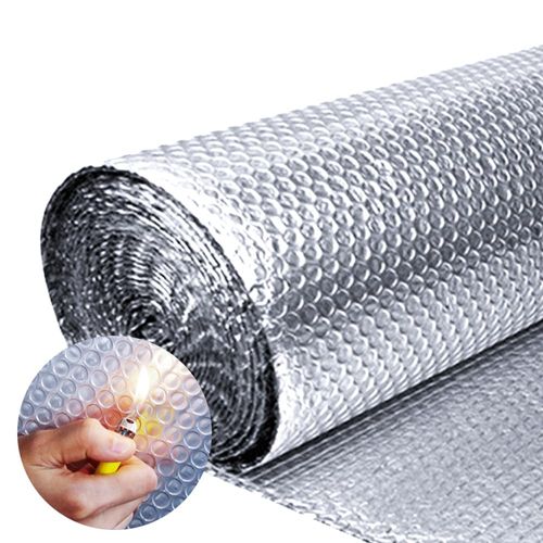 MRPAPA Double-Sided Radiant Barrier Insulation Roll (43.6" x10Ft) - 95% Reflective Aluminum Foil Bubble Wrap, B2 Fireproof Window Insulation for Attic/Garage/RV, Thermal Shield to Block Heat & Cold