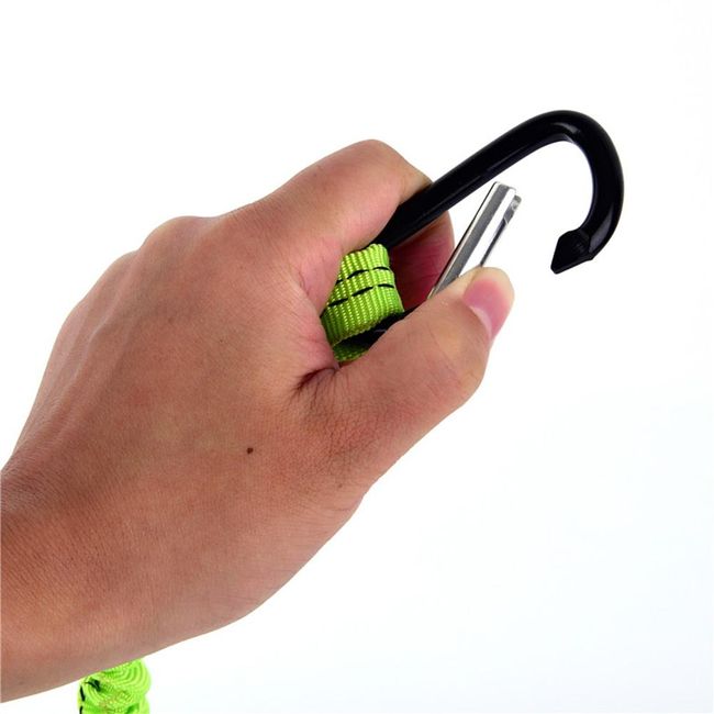 Carabiner Lanyard Retractable Safety Rope Telescopic Elastic