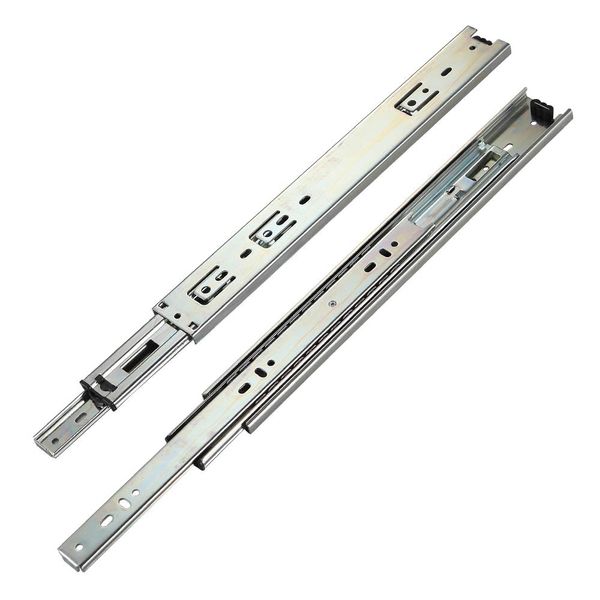 SHUHANG Drawer Slide Rail, 13.8 inches (350 mm), 3 Stages, Fully Extendable, Ball Bearing, Retractable, Heavy-Duty, Load Capacity 99.2 lbs (45 kg), Left and Right Set