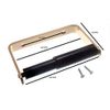 3 x Toilet ROLL Holders EB Brass Plated Black Sprung Roller