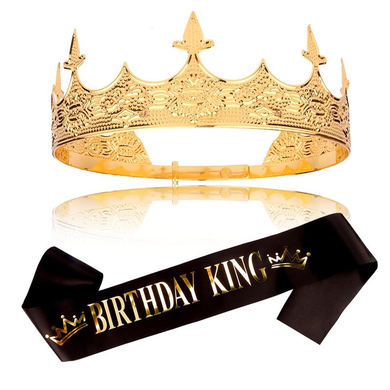 Birthday King Crown And Sash Birthday King Sash For Men Banner Crown...