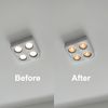 Kiven Led Light Cover,Lampshade Diffuser Black Aluminium Diffuser,2.4 in Round Diffuser, LED Light Blocking Stickers for Recessed Light/Can Light, Spotlight