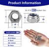 M5 Nylock Nuts - Stainless Steel Hex Lock Nuts, Self-locking, DIN 985 Assortment (64 Pcs)