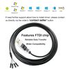 DTECH USB to TTL Adapter 3.3V 4 Pin USB to UART Debug Cable Prolific Chip LED Indicators PL2303 IC Serial Converter Output 3.3 Volt for Windows 11 10 8 7 XP MAC Linux Easy Debugging Programming (1.0M)
