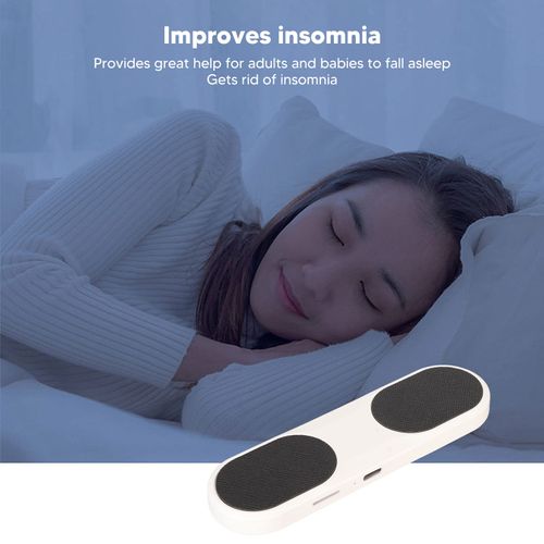 White Bluetooth Pillow Speaker for Sleeping, Music Sleep Headphones, Mini Portable Stereo Bass Sleeping Speaker for Deep Sleeping
