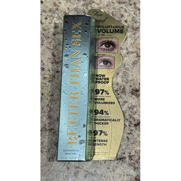 Too Faced Better Than Sex Volume Waterproof Mascara 8.0 mL/0.27 Fl. Oz NIB