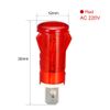 sourcingmap Neon Indicator Lights 220V, Dash Bulbs MDX-11A Red, 10mm 2/5" Panel Mount, 20Pcs