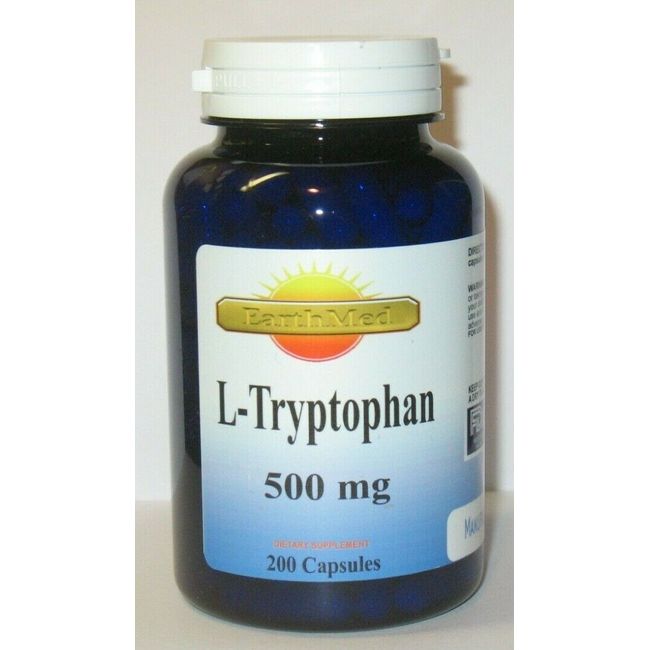 L-Tryptophan 500mg 200 Capsules   Mood Relaxation And Restful Sleep