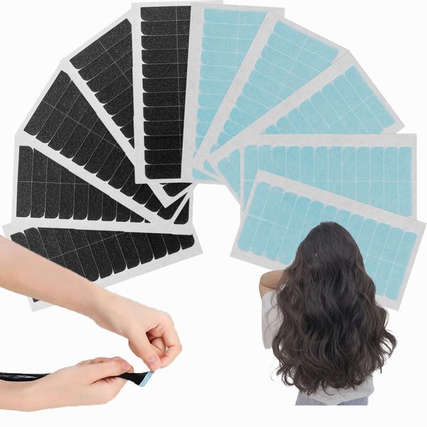 SHEBEEDO Hair Extension Tapes 240pcs Double Sided Adhesive Tapes In Hair Extensions Two Color Durable & Waterproof For Hair Extensions Tapes For Hair Extensions Tabs Replacement For Hair Extensions