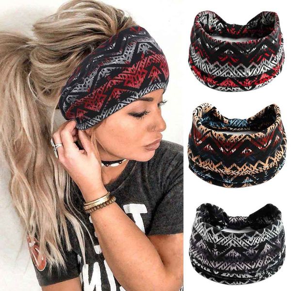 Zoestar Breite Stirnbänder Boho Geknotet Headwrap Elastische Blume Haarbänder für Frauen und Mädchen (3 Stück)