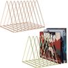 2 Pc Magazine Holders,Vinyl Record Holder,9 Slots File Folder for Desk,Bookshelf