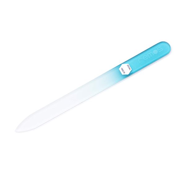 REMOS Nail File made of real tempered glass - double-sided turquoise