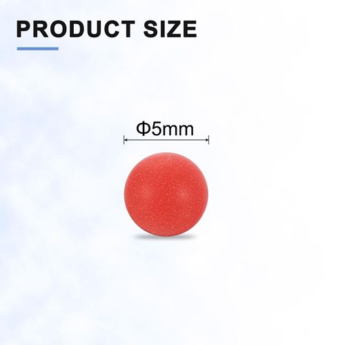 uxcell 200pcs PP Plastic Bearing Balls 5mm Solid Plastic Balls, Precision Bearing Ball, Red