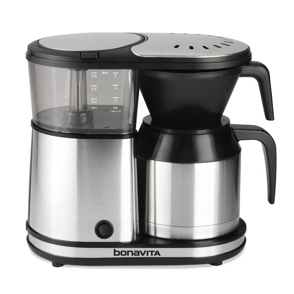 Bonavita 5 Cup Drip Coffee Maker Machine, One-Touch Pour Over, Auto Pause Bre...