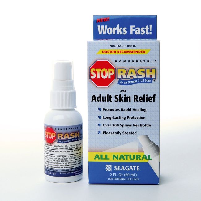 Seagate Products Homeopathic Stop Rash Adult Skin Relief Topical Spray 2 Fl Oz
