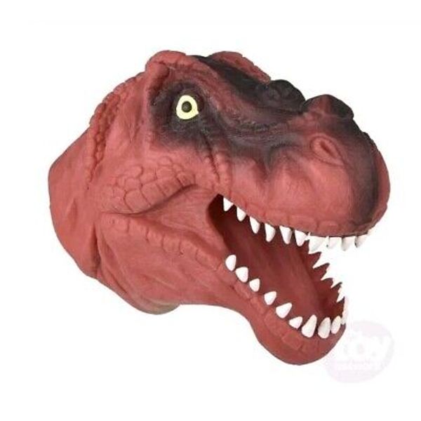 Dinosaur T Rex Hand Puppet Large 6" Head Soft Rubber The Toy Network